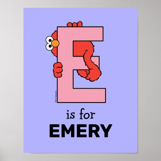Elmo Alphabet | E Rosa Poster (Vorne)