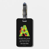 Elmo Alphabet | Ein Apfel Gepäckanhänger (Rückseite vertikal)