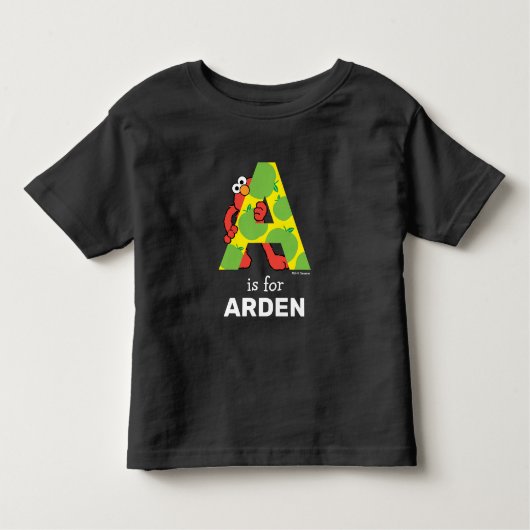 Elmo Alphabet | Ein Apfel Kleinkind T-shirt (Vorderseite)