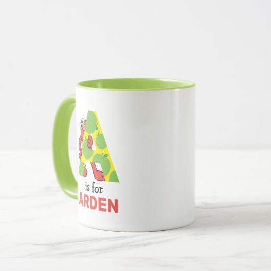 Elmo Alphabet | Ein Apfel Tasse (Vorderseite Links)
