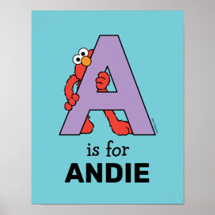 Elmo Alphabet Ein Lila Poster
