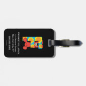 Elmo Alphabet | F Blume Gepäckanhänger (Rückseite horizontal)