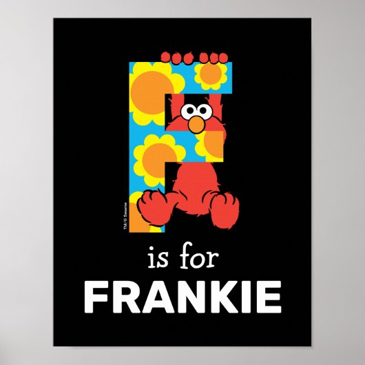 Elmo Alphabet | F BLUME Poster (Vorne)