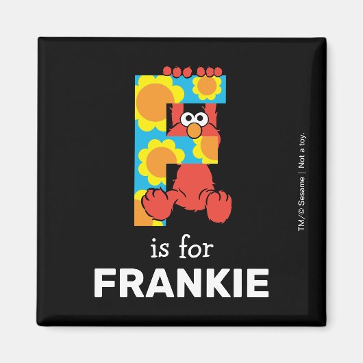 Elmo Alphabet | F Blumen Magnet (Vorne)