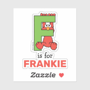 Elmo Alphabet F Green Aufkleber