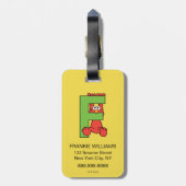 Elmo Alphabet | F Green Gepäckanhänger (Rückseite vertikal)