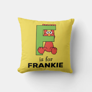 Elmo Alphabet   F Green Kissen
