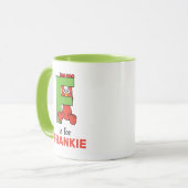 Elmo Alphabet | F Green Tasse (Vorderseite Links)