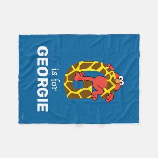 Elmo Alphabet | G Giraffe Fleecedecke (Vorderseite (Horizontal))