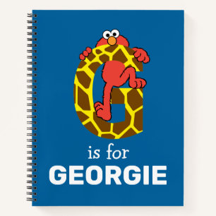 Elmo Alphabet G Giraffe Notizblock