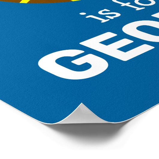 Elmo Alphabet | G Giraffe Poster (Ecke)