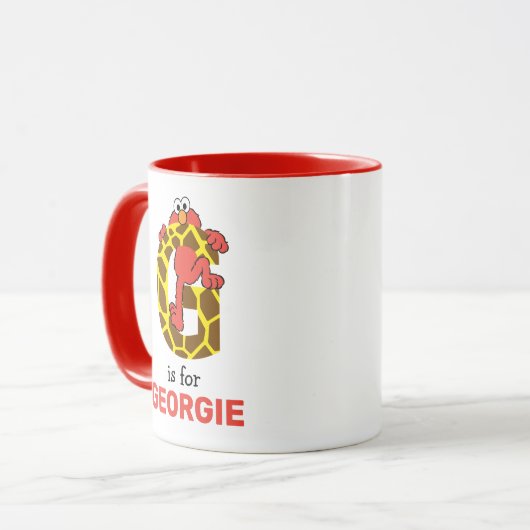 Elmo Alphabet | G Giraffe Tasse (Vorderseite Links)