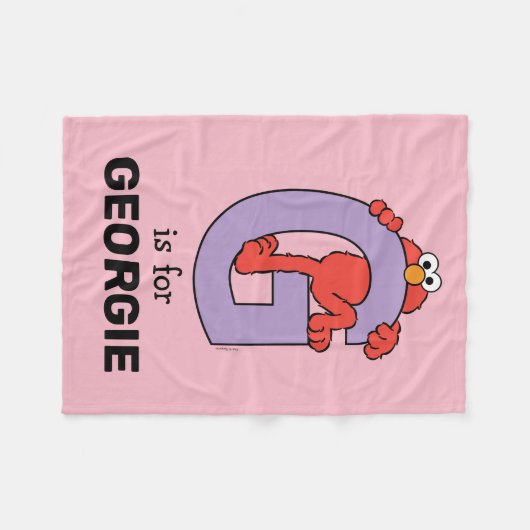 Elmo Alphabet | G LILA Fleecedecke (Vorderseite (Horizontal))