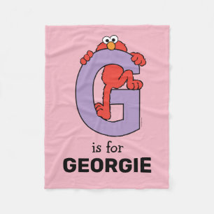 Elmo Alphabet   G LILA Fleecedecke