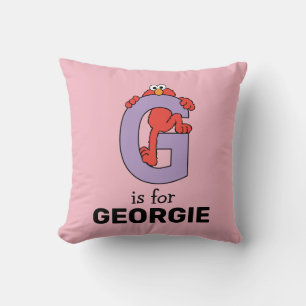 Elmo Alphabet   G Lila Kissen