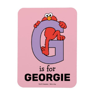 Elmo Alphabet   G Lila Magnet