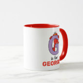 Elmo Alphabet | G LILA Tasse (VorderseiteRechts)