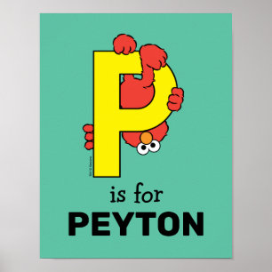 Elmo Alphabet Gelb Poster