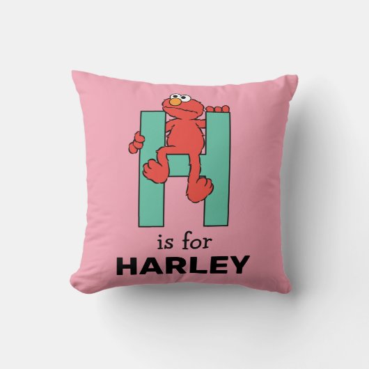 Elmo Alphabet | H Green Kissen (Vorderseite)