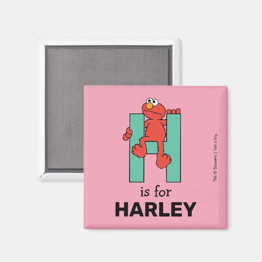 Elmo Alphabet | H Green Magnet (Vorderseite/Rückseite)