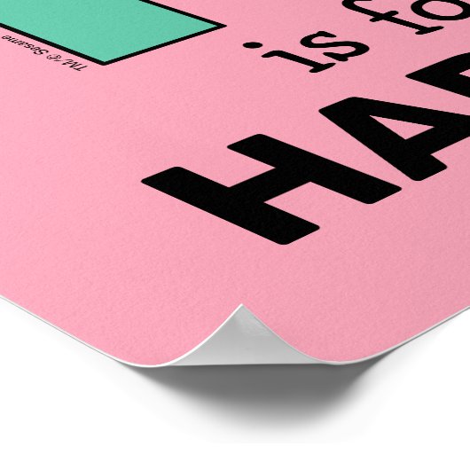 Elmo Alphabet | H Green Poster (Ecke)