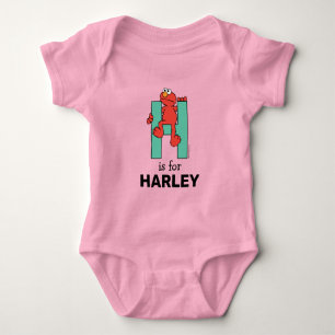 Elmo Alphabet H Grün Baby Strampler