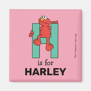 Elmo Alphabet   H Grün Magnet