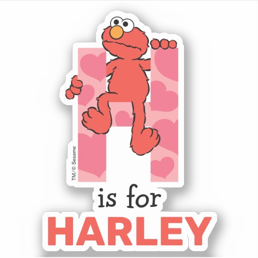 Elmo Alphabet | H Herz Aufkleber (Vorderseite)