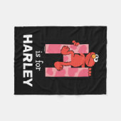 Elmo Alphabet | H Herz Fleecedecke (Vorderseite (Horizontal))