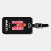 Elmo Alphabet | H Herz Gepäckanhänger (Vorderseite horizontal)