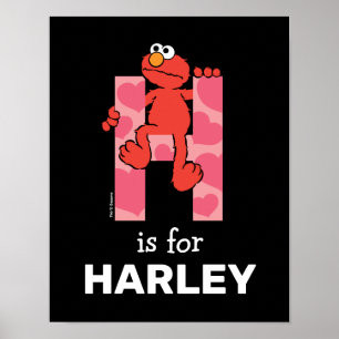 Elmo Alphabet H Herzen Poster