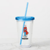 Elmo Alphabet | I Blau Acryltrinkbecher (Rückseite)