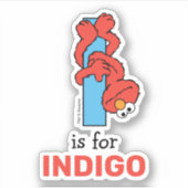 Elmo Alphabet | I Blau Aufkleber (Vorderseite)