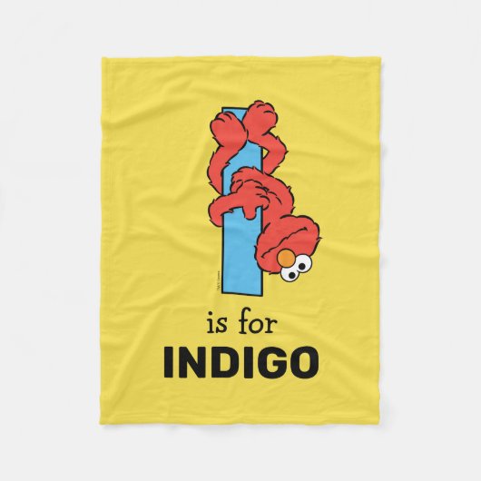 Elmo Alphabet | I Blau Fleecedecke (Vorderseite)