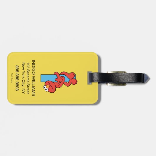 Elmo Alphabet | I Blau Gepäckanhänger (Rückseite horizontal)