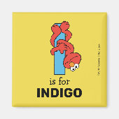 Elmo Alphabet | I Blau Magnet (Vorne)