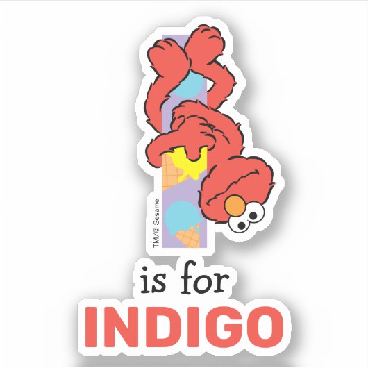 Elmo Alphabet | I Eiscreme Aufkleber (Vorderseite)