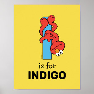 Elmo Alphabet Ich Blau Poster