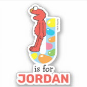 Elmo Alphabet | J Jelly Bean Aufkleber (Vorderseite)