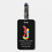 Elmo Alphabet | J Jelly Bean Gepäckanhänger (Rückseite vertikal)