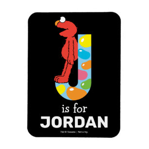 Elmo Alphabet   J Jelly Bean Magnet