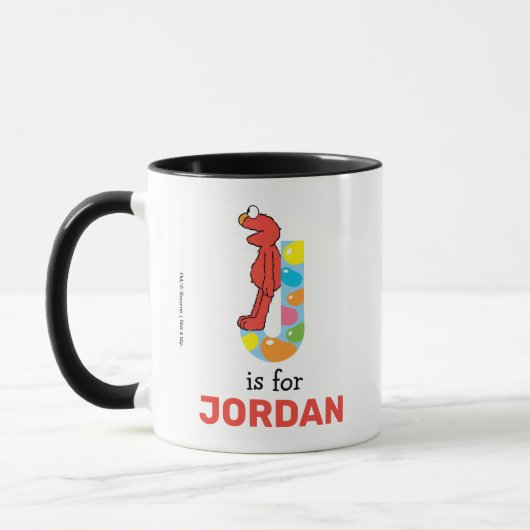 Elmo Alphabet | J Jelly Bean Tasse (Links)