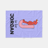 Elmo Alphabet | J Pink Fleecedecke (Vorderseite (Horizontal))