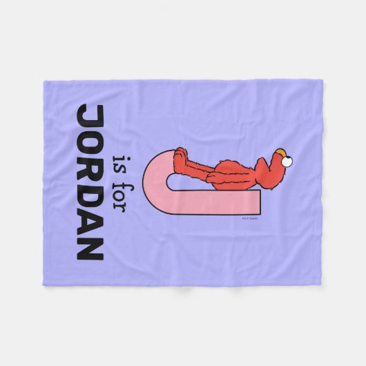 Elmo Alphabet | J Pink Fleecedecke (Vorderseite (Horizontal))