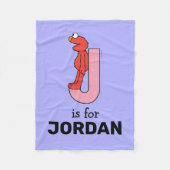 Elmo Alphabet | J Pink Fleecedecke (Vorderseite)