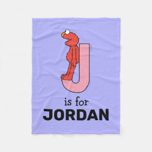 Elmo Alphabet J Pink Fleecedecke