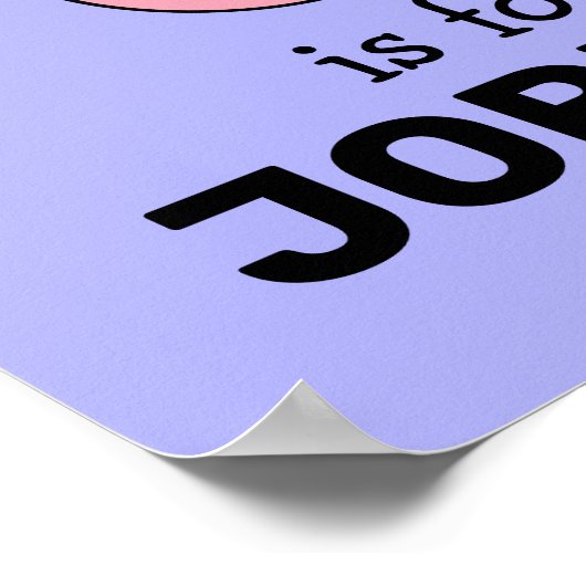 Elmo Alphabet | J Pink Poster (Ecke)