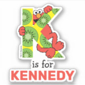Elmo Alphabet | K Kiwi Aufkleber (Vorderseite)
