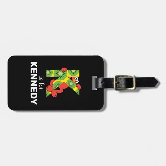 Elmo Alphabet | K Kiwi Gepäckanhänger (Vorderseite horizontal)