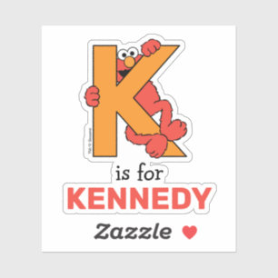 Elmo Alphabet   K Orange Aufkleber